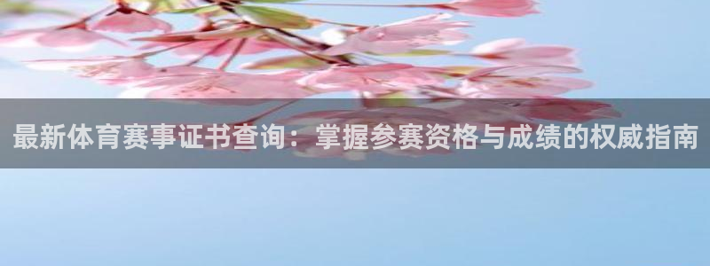 最新体育赛事证书查询：掌握参赛资格与成绩的权威指南